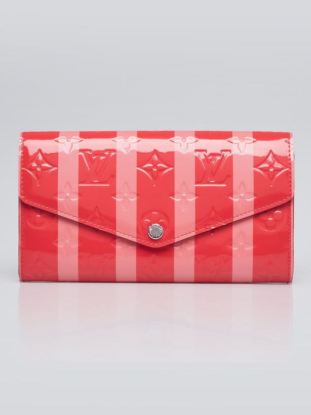 Louis Vuitton Poppy Raye Monogram Vernis Sarah Wallet