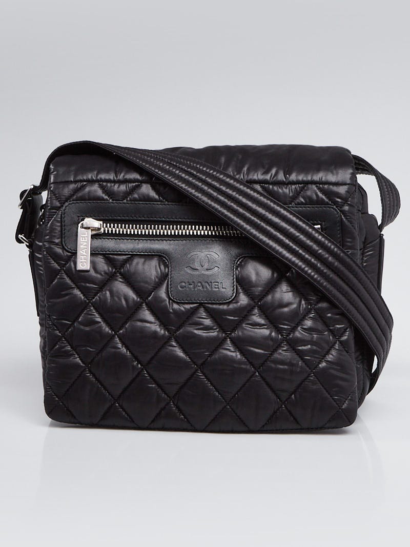 Chanel Black Quilted Nylon Coco Cocoon Small Messenger Bag - Yoogi's Closet