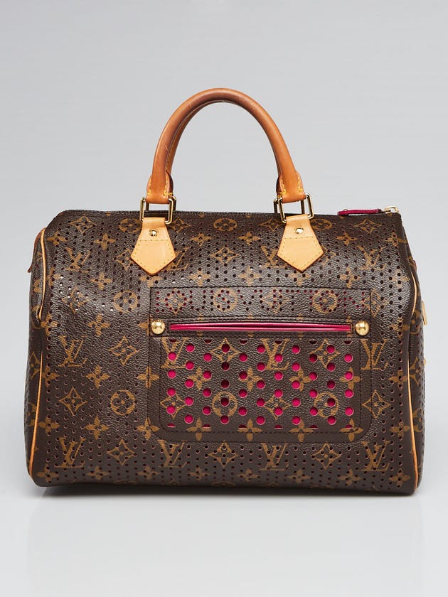 Louis Vuitton Limited Edition Fuchsia Monogram Perforated Speedy 30 Bag