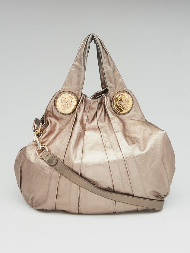 Gucci Bronze Leather Hysteria Large Top Handle Bag
