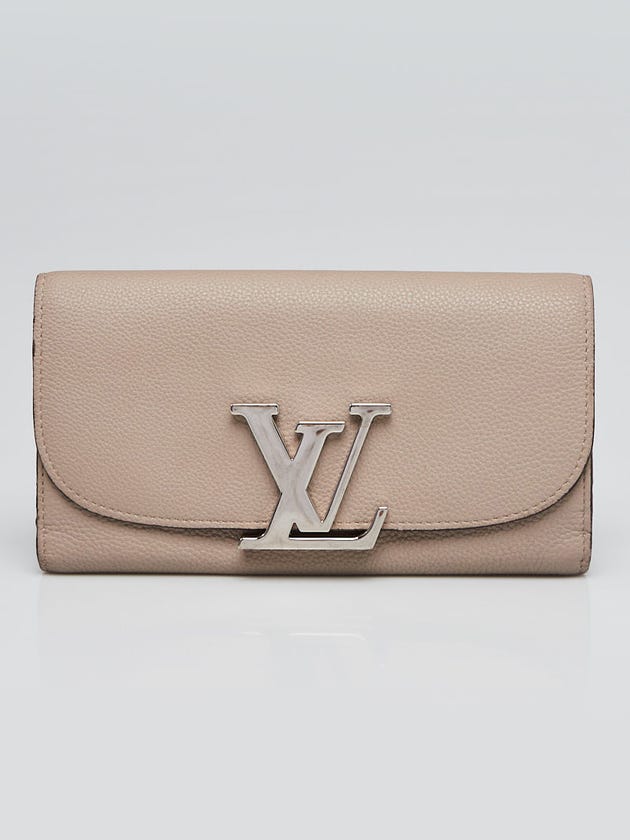 Louis Vuitton Grey Parnassea Leather Vivienne LV Long Wallet