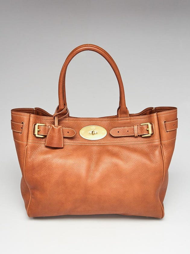 Mulberry Oak Brown Natural Leather Bayswater Tote Bag