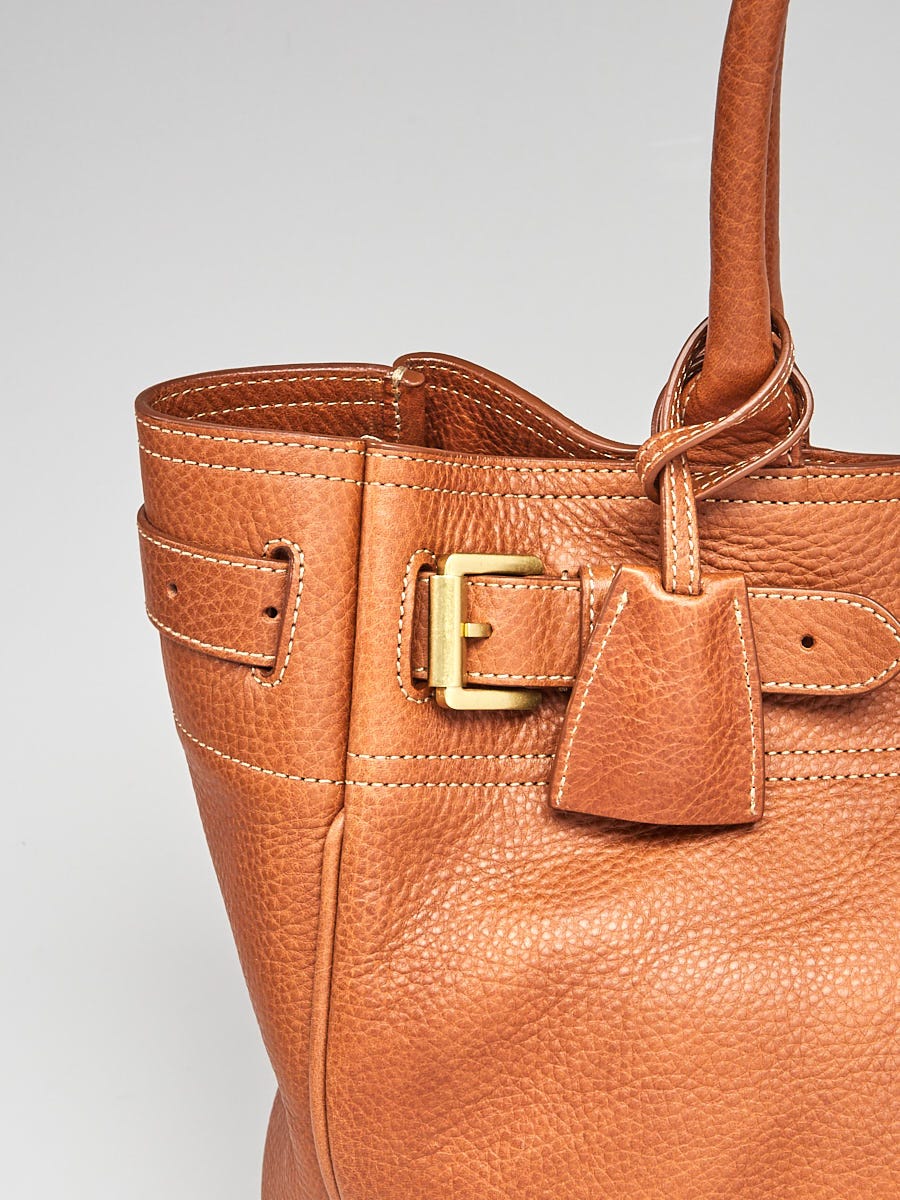 BROWN レザーBAYSWATER TOTE BAG Mulberry Oak Brown Natural Leather Bayswater Tote Bag