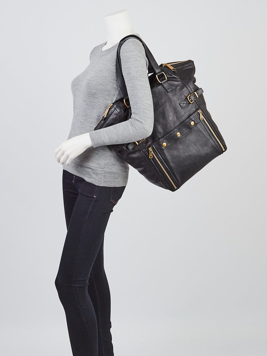 Yves Saint Laurent Black Leather XL Downtown Bag | Yoogi's Yves Saint Laurent Black Leather XL Downtown Bag | Yoogi's