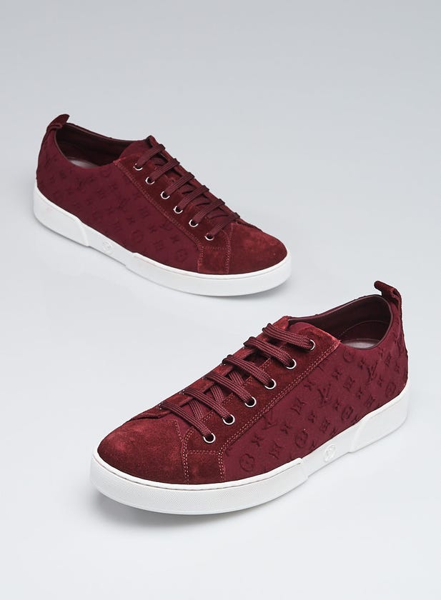 Louis Vuitton Burgundy Suede/Tech Fabric Stellar Sneakers Size 10.5/41