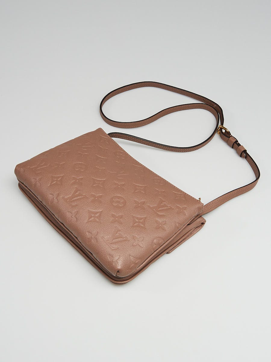Louis Vuitton, Bags, Louis Vuitton Twice Monogram Empreinte Leather  Crossbody Bag Taupe