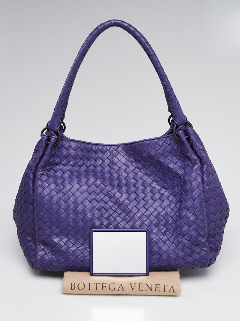 【BOTTEGA VENETA】パラシュート Bottega Veneta Purple Intrecciato Woven Nappa Leather