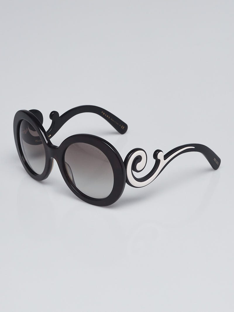 Prada Black Baroque Round Sunglasses Prada | TLC