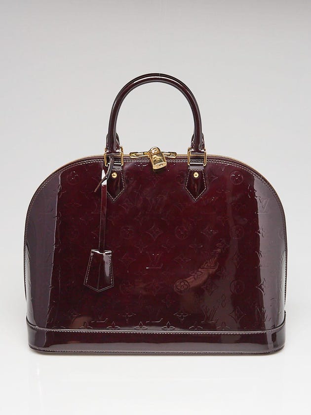 Louis Vuitton Amarante Monogram Vernis Alma GM Bag