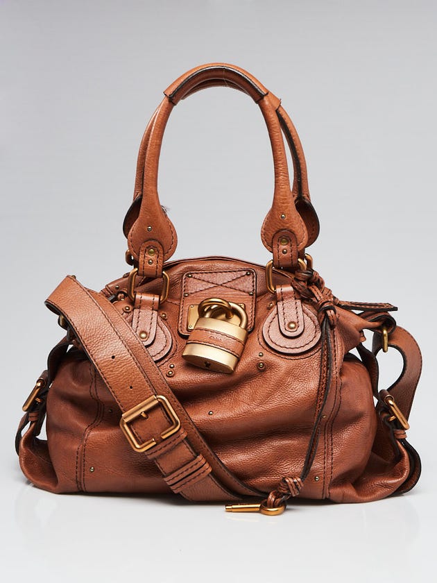Chloe Brown Leather Large Belted Paddington Bag