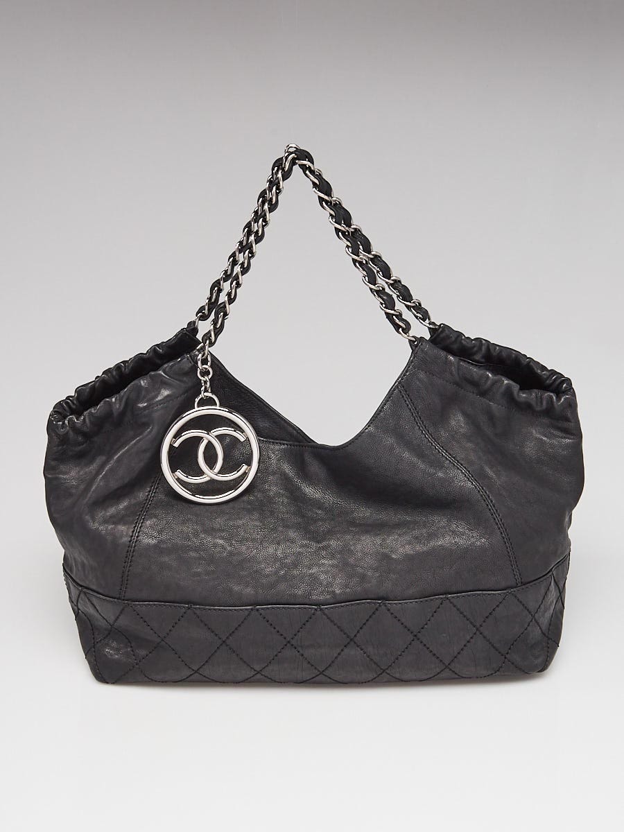 Chanel Black Calfskin Leather Baby Coco Cabas Tote Bag - Yoogi's Closet