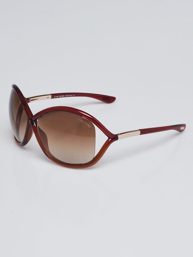 Tom Ford Red Frame Tinted Whitney Sunglasses- TF9