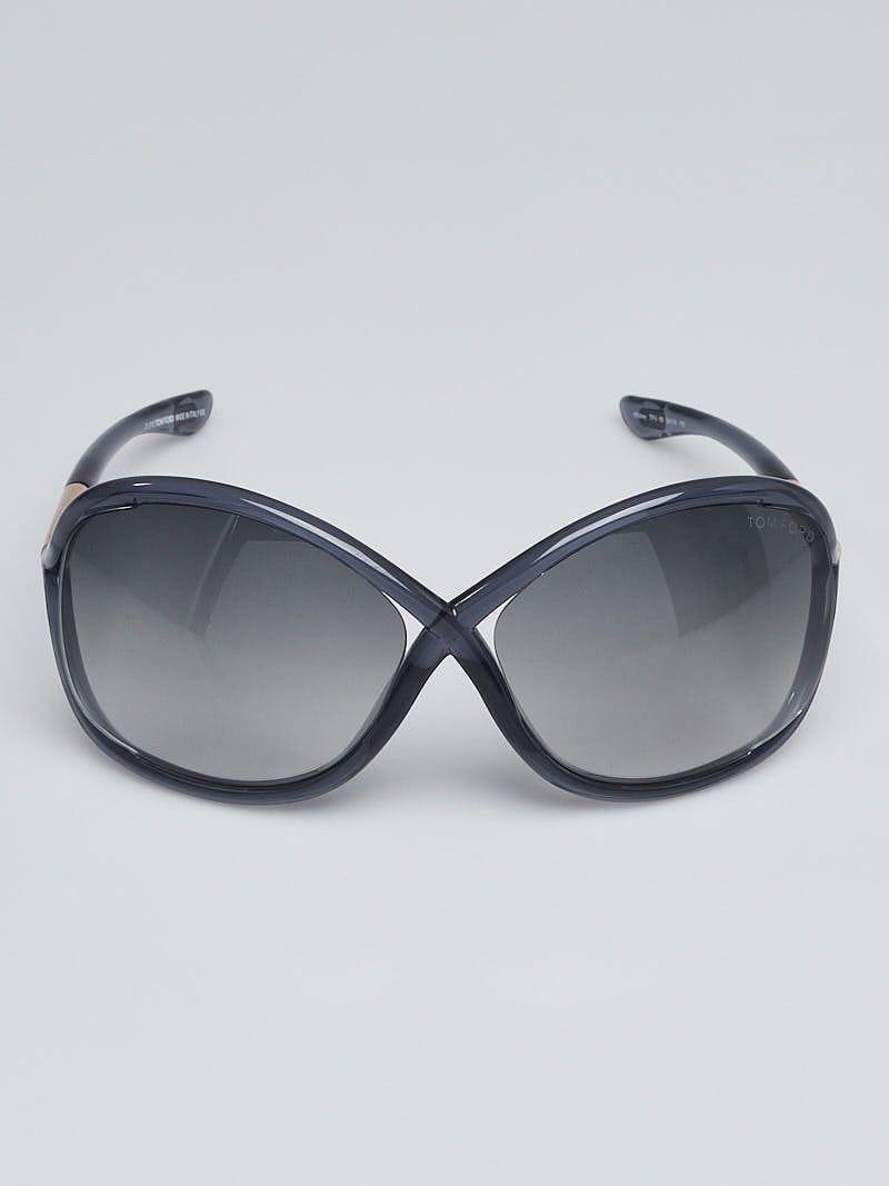 Tom Ford Dark Grey Frame Tinted Whitney Sunglasses- TF9 | Yoogi's
