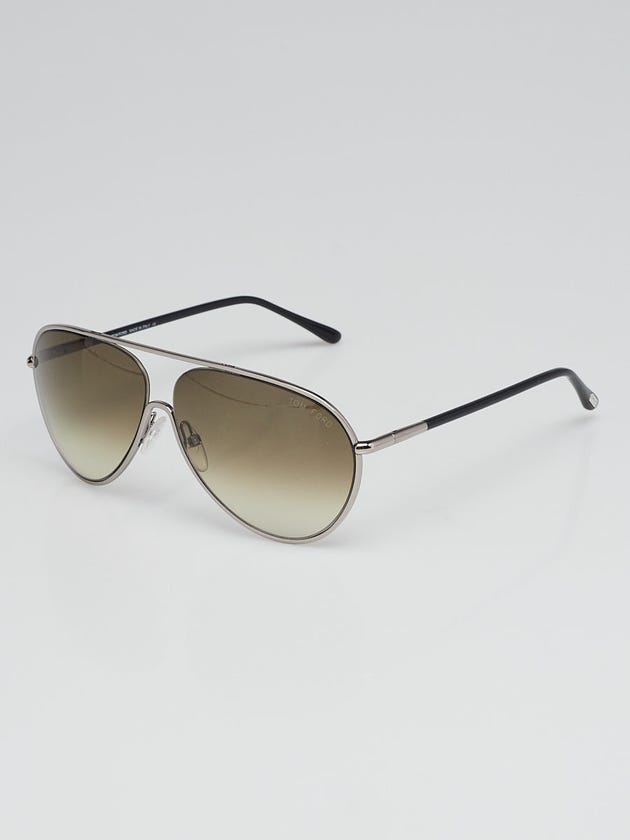 Tom Ford Silvertone Frame Cecillio Aviator Sunglasses-TF204
