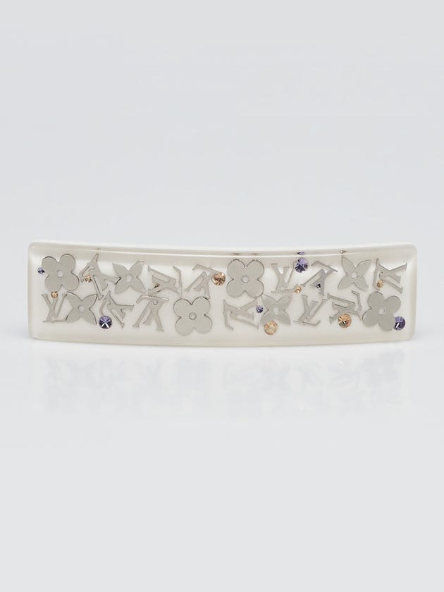 Louis Vuitton White Monogram Inclusion Barrette
