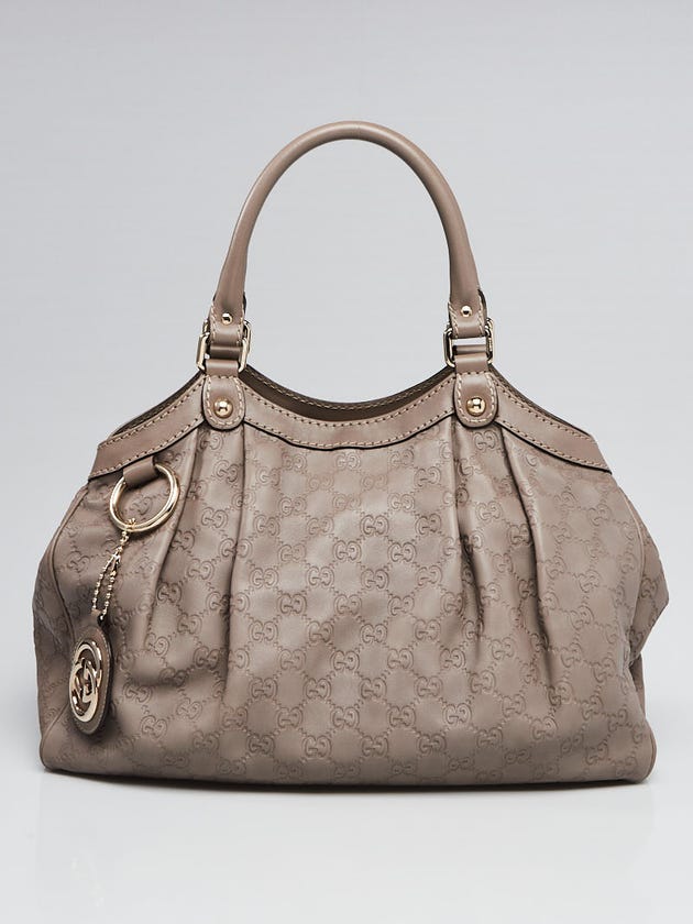 Gucci Grey Guccissima Leather Medium Sukey Tote Bag