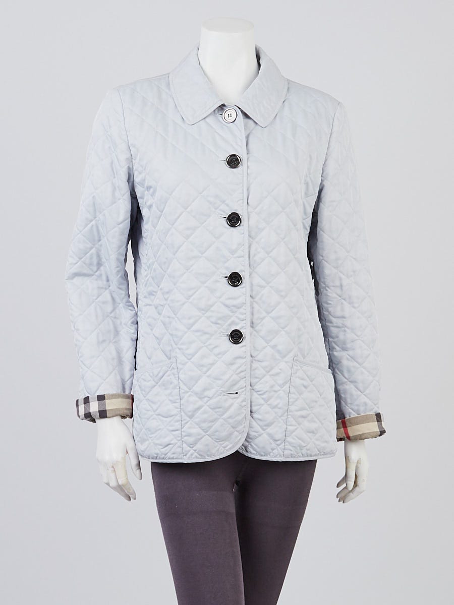 Burberry Dove Quilted Polyester Westbury Jacket Size S