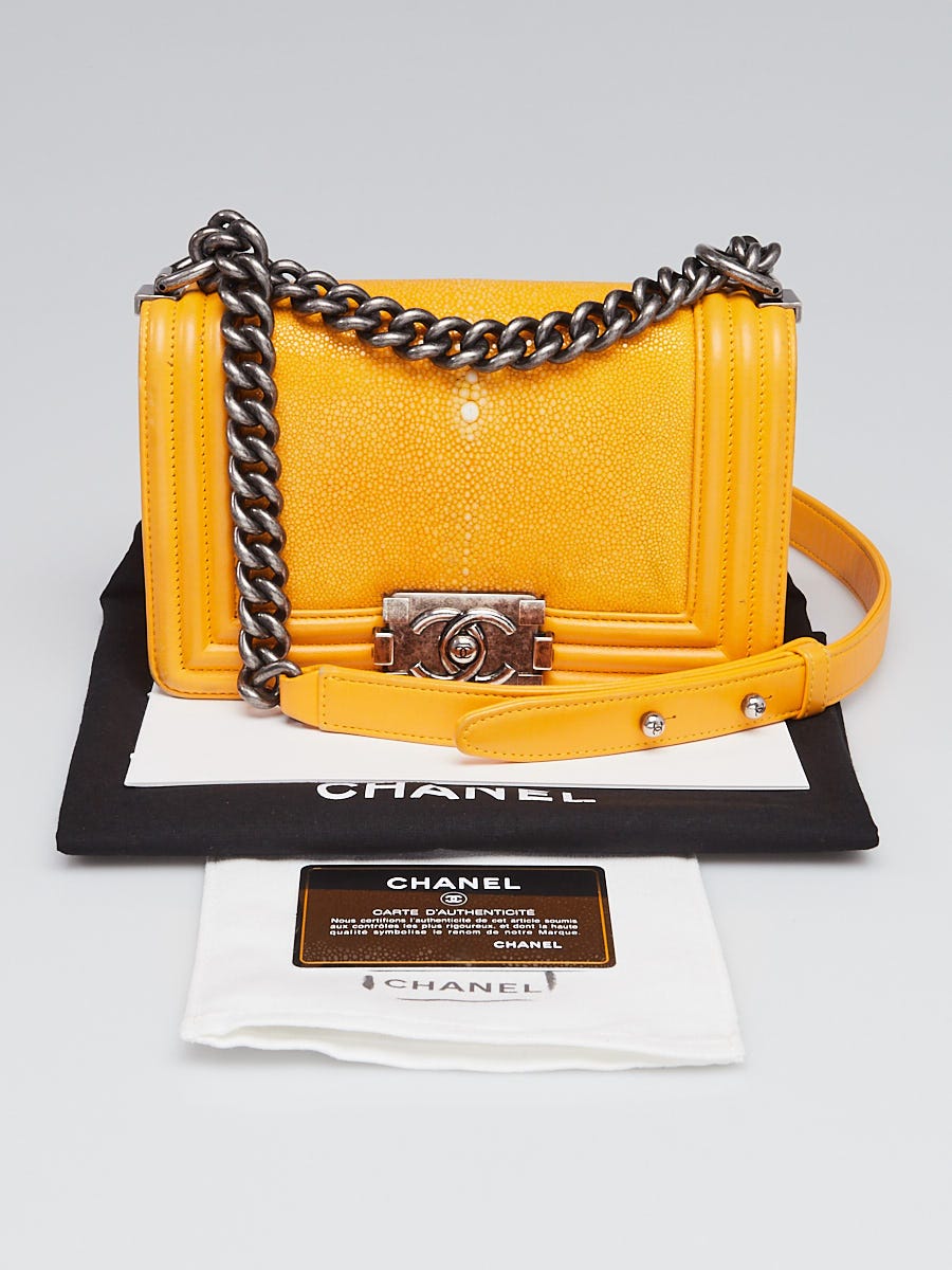 Chanel Yellow Galuchat Stingray Boy Small Bag – The Closet