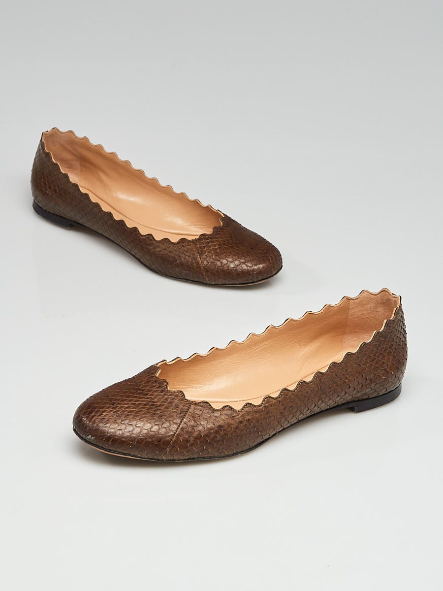 Chloe deals snakeskin flats