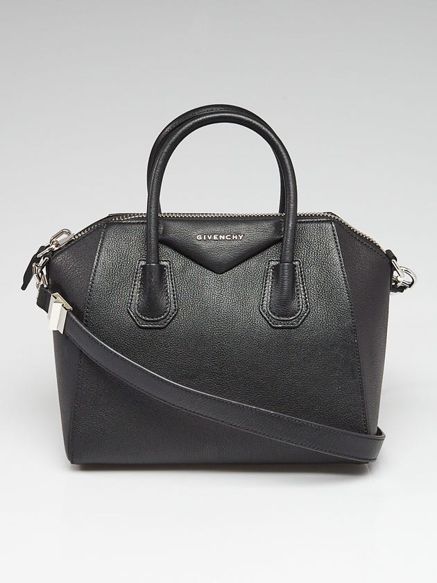 Givenchy Black Sugar Goatskin Leather Small Antigona Bag