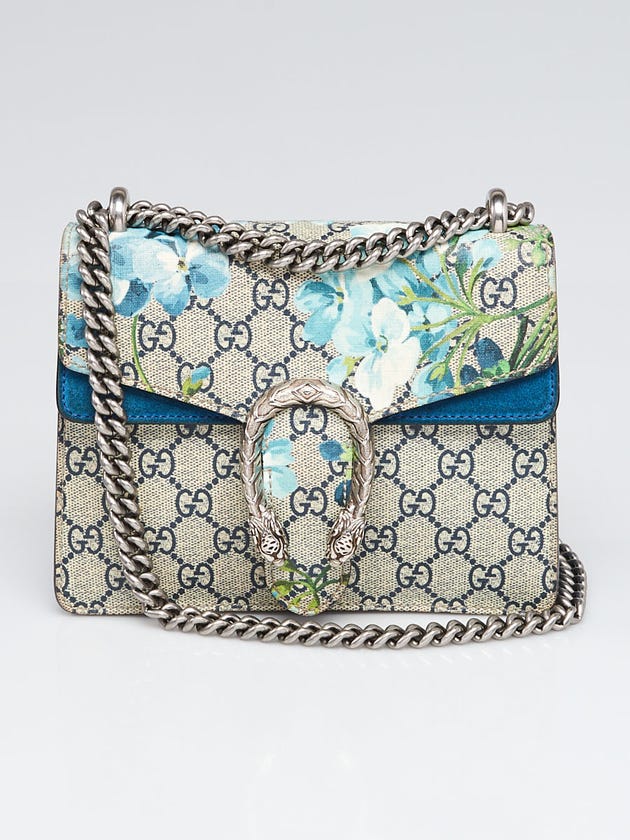 Gucci Beige/Blue GG Blooms Coated Canvas Mini Dionysus Bag