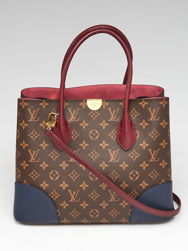 Louis Vuitton Navy Blue and Burgundy Monogram Canvas Flandrin Bag