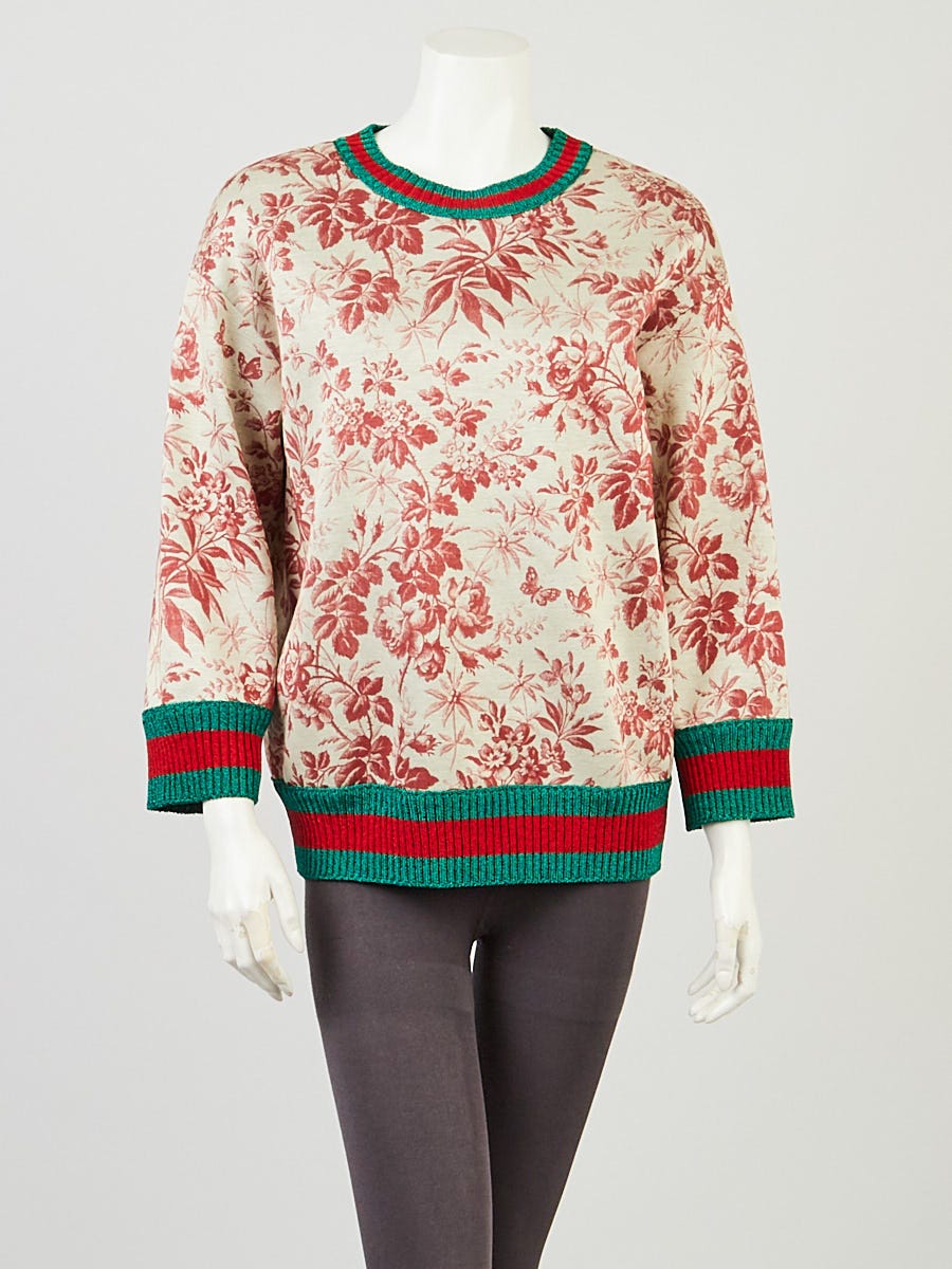 Gucci on sale floral sweatshirt