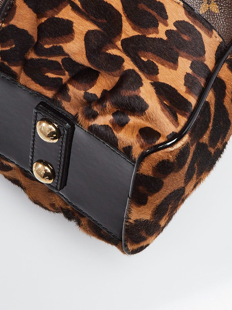 Louis Vuitton Monogram Canvas, Leopard Calfhair and Karung Trimmed Adele  Bag Louis Vuitton