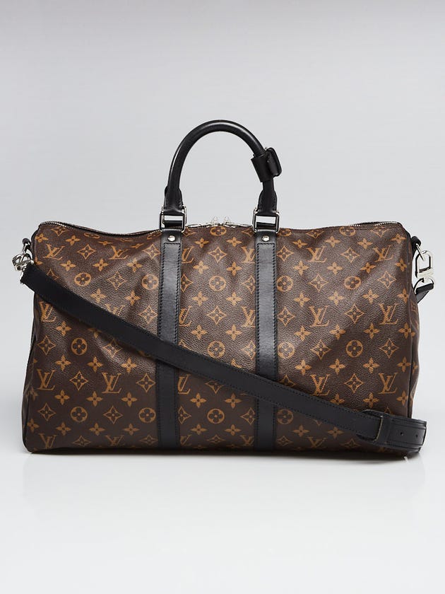 Louis Vuitton Monogram Macassar Canvas Keepall Bandouliere 45 Bag
