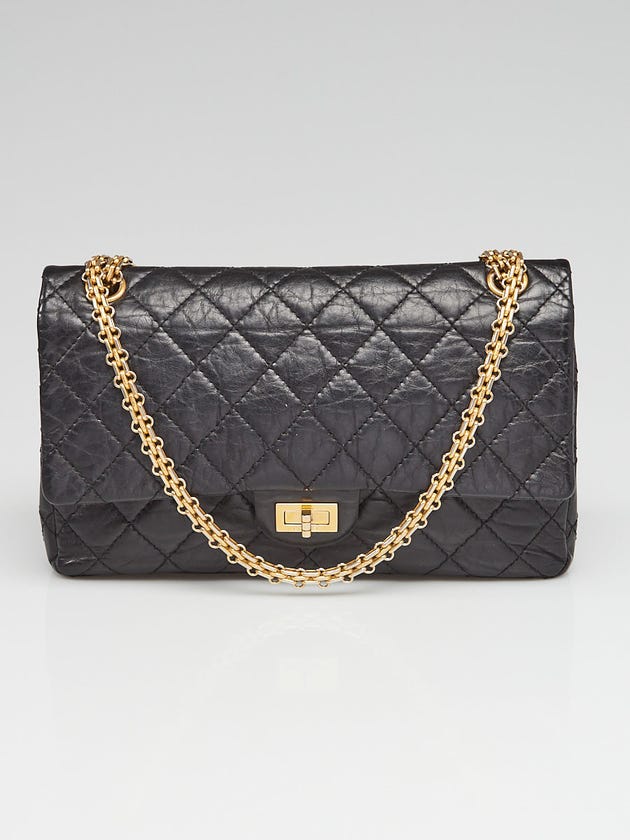 Chanel Black 2.55 Reissue Quilted Classic Calfskin Leather 226 Flap Bag
