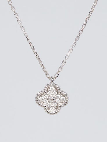 Van Cleef Arpels 18k White Gold and Diamond Sweet Alhambra