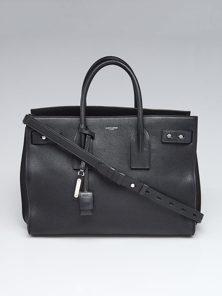 Yves Saint Laurent Black Supple Grained Leather Large Sac de Yves Saint Laurent Black Supple Grained Leather Large Sac de