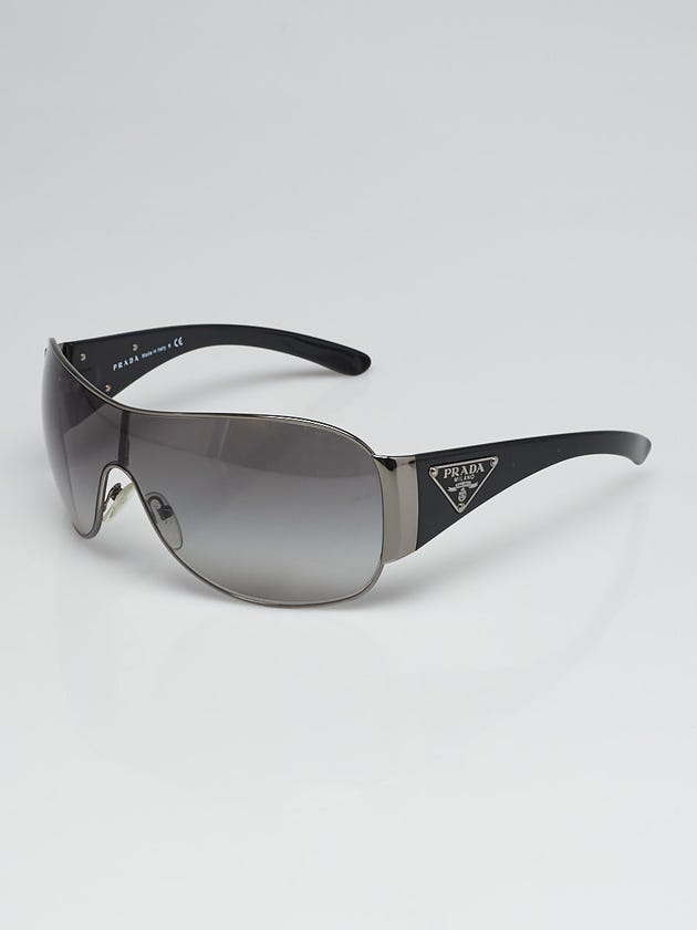 Prada Silver Frame Gradient Tint Shield Aviator Sunglasses - SPR57L