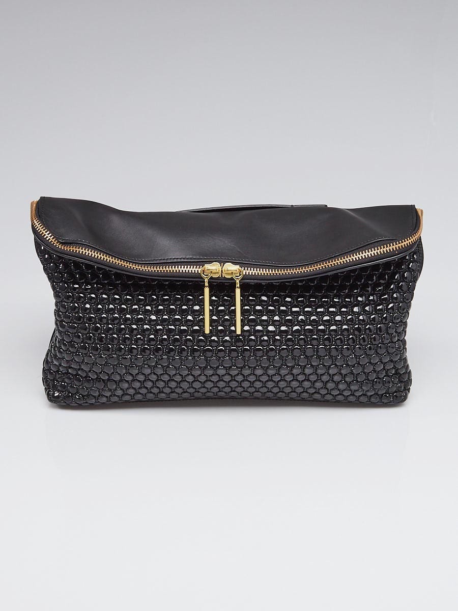 3.1 Phillip Lim Black Leather and Black Bubbles Medium 31 Minute