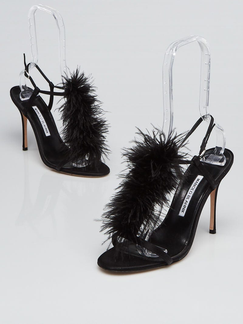 CROC X FEATHER IAMJENNIFERLE w/Ostrich Feathers deals Sandals