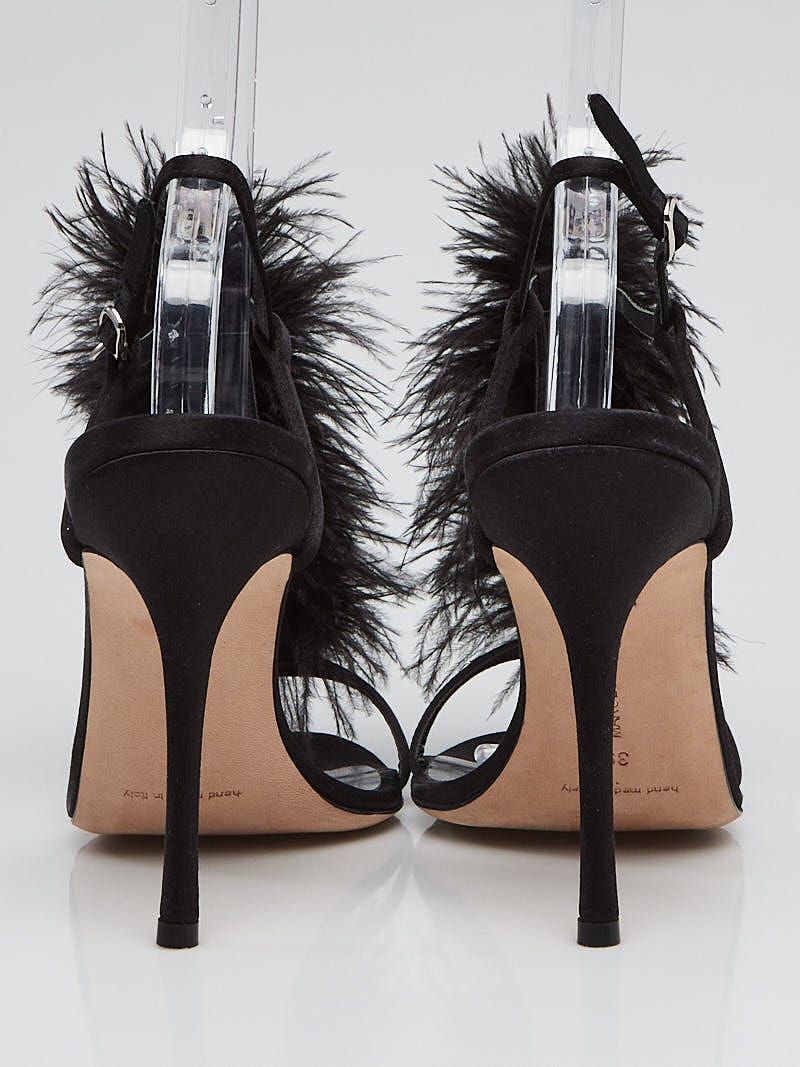 CROC purchases X FEATHER IAMJENNIFERLE w/Ostrich Feathers Sandals