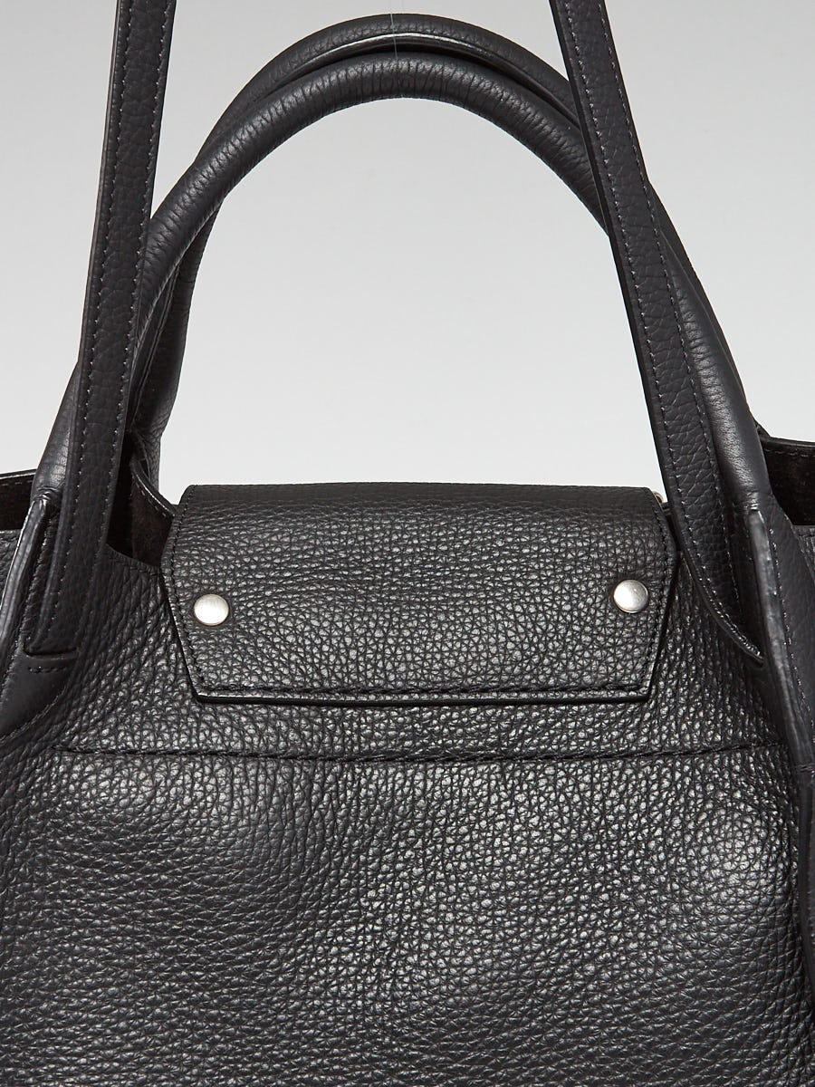 CELINE Black Grained Calfskin Leather Small Big Bag w/ Strap Tote Bag -  $2,950