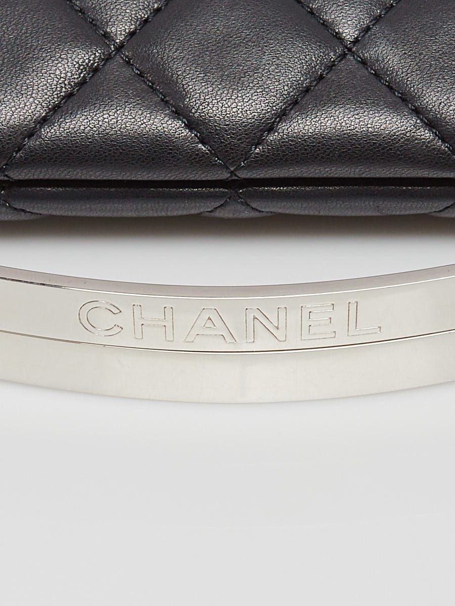 Chanel Black Quilted Lambskin Top Handle Flap Bag Q6B1G01IKB006