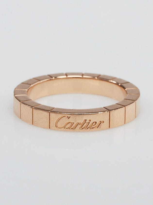Cartier 18k Pink Gold Lanieres Ring Size 49/4.75