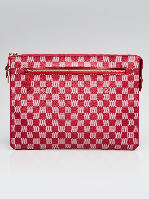 Louis Vuitton Damier Couleur Carmine Kit Clutch Bag