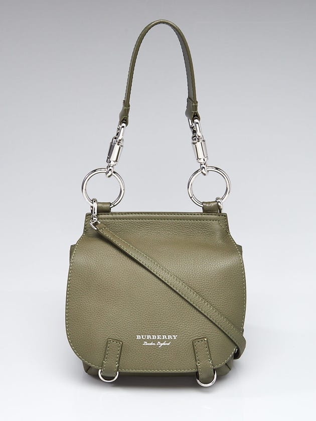 Burberry Slate Green Leather Bridle Bag Medium Crossbody Bag