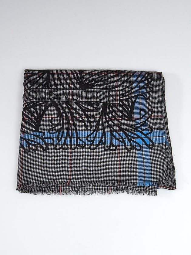 Louis Vuitton Marine Wool and Silk Christopher Nemeth Scarf
