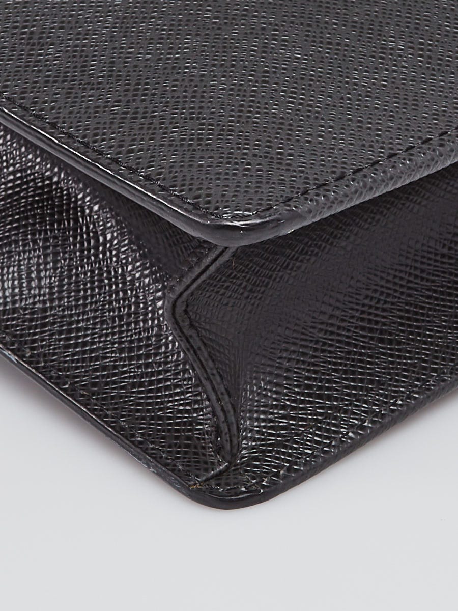 Louis Vuitton Black Taiga Leather Porte Document Angara Briefcase Louis  Vuitton