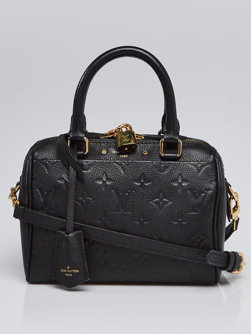 Louis Vuitton - Authenticated Speedy Bandoulière Handbag - Leather Black Plain for Women, Good Condition