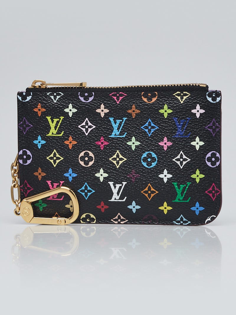 Louis Vuitton Black Monogram Multicolore Lilac Pochette Cles NM Key and  Change Holder - Yoogi's Closet
