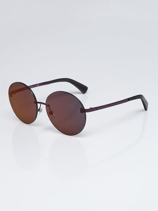 Chanel Purple Metal and Pink Tinted Shield Sunglasses-4216