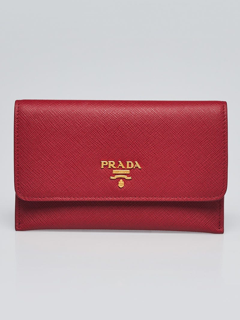 Prada Men's Saffiano Leather Passport Holder