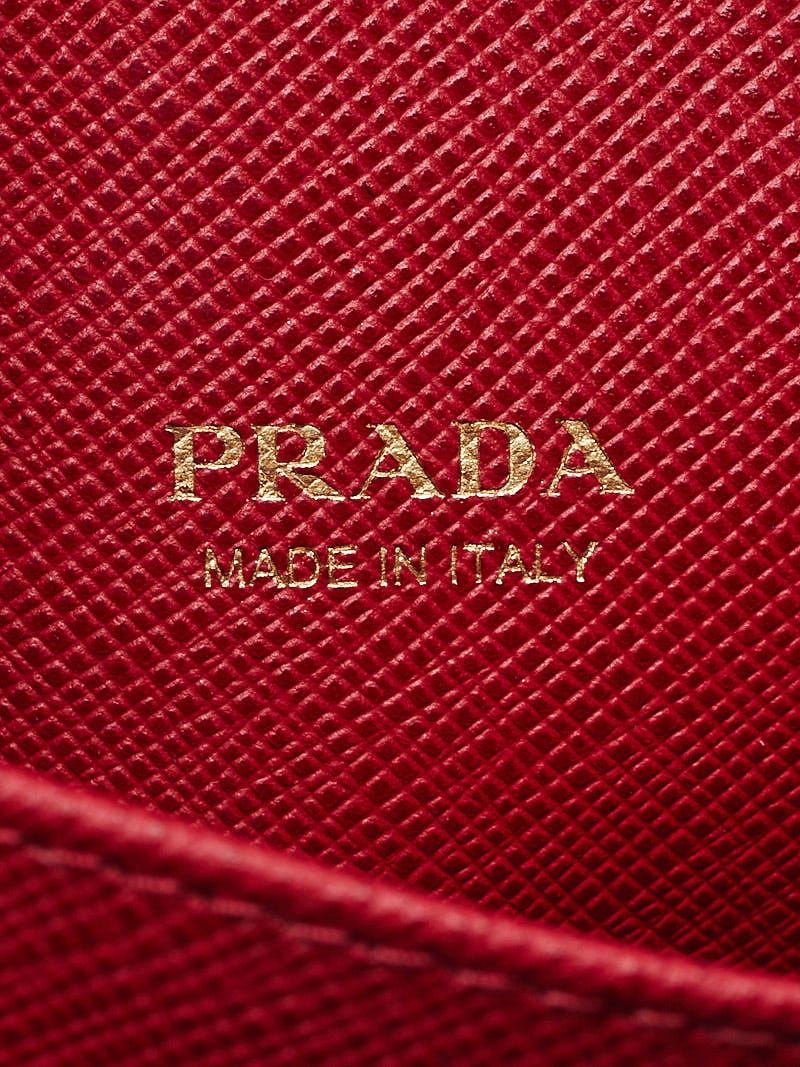 Prada Blue Saffiano Metal Leather Passport Holder at 1stDibs