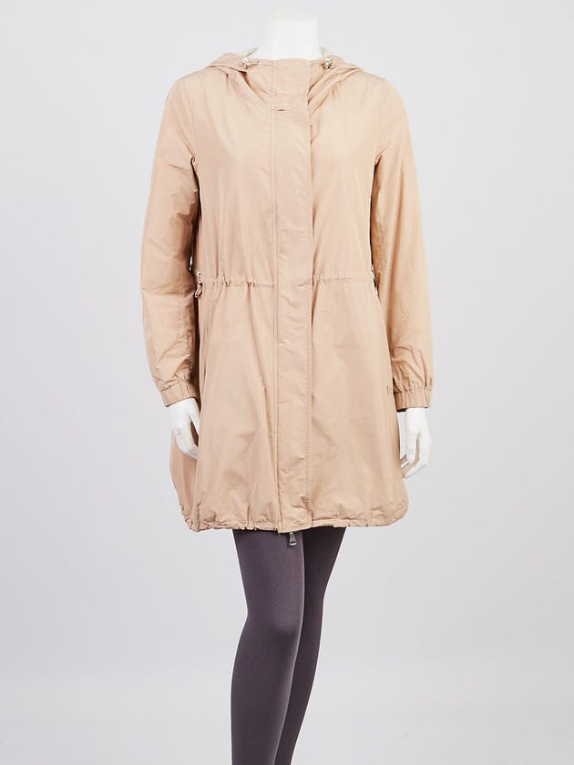 Moncler Beige Polyester Rain Jacket Size 0/XS