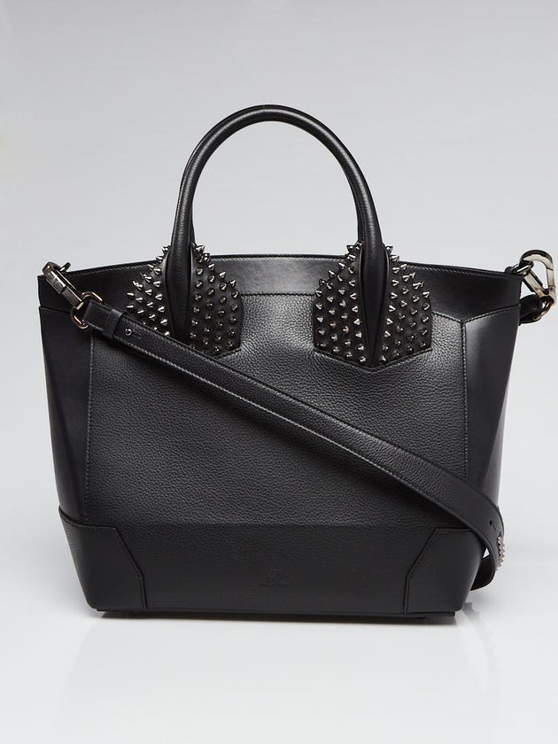 Christian Louboutin Black Grained Calfskin Leather Large Eloise Bag